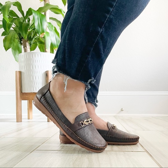 Lucita Comfort Brown Loafers F8-670 - Picture 9 of 10